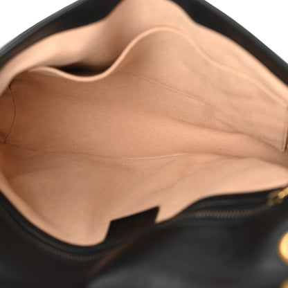 Gucci Calfskin Matelasse Medium GG Marmont Shoulder Bag Black 5 of 10