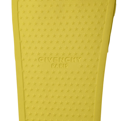 Givenchy Rubber Logo 4G Pool Slide Sandals 38 Fluo Yellow 8 of 10