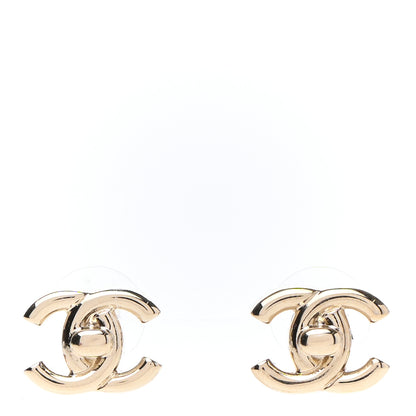 Chanel Metal CC Turnlock Earrings Gold 1 of 4