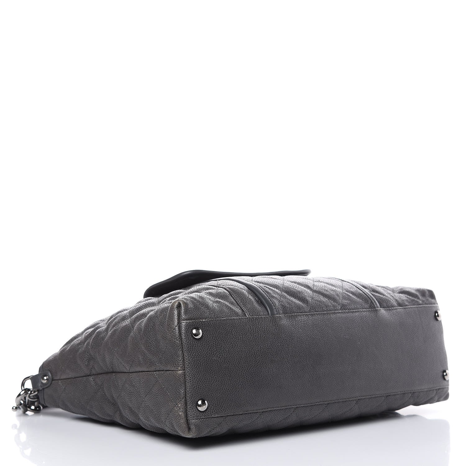 Chanel Caviar Quilted French Riviera Hobo Dark Grey 4 of 17