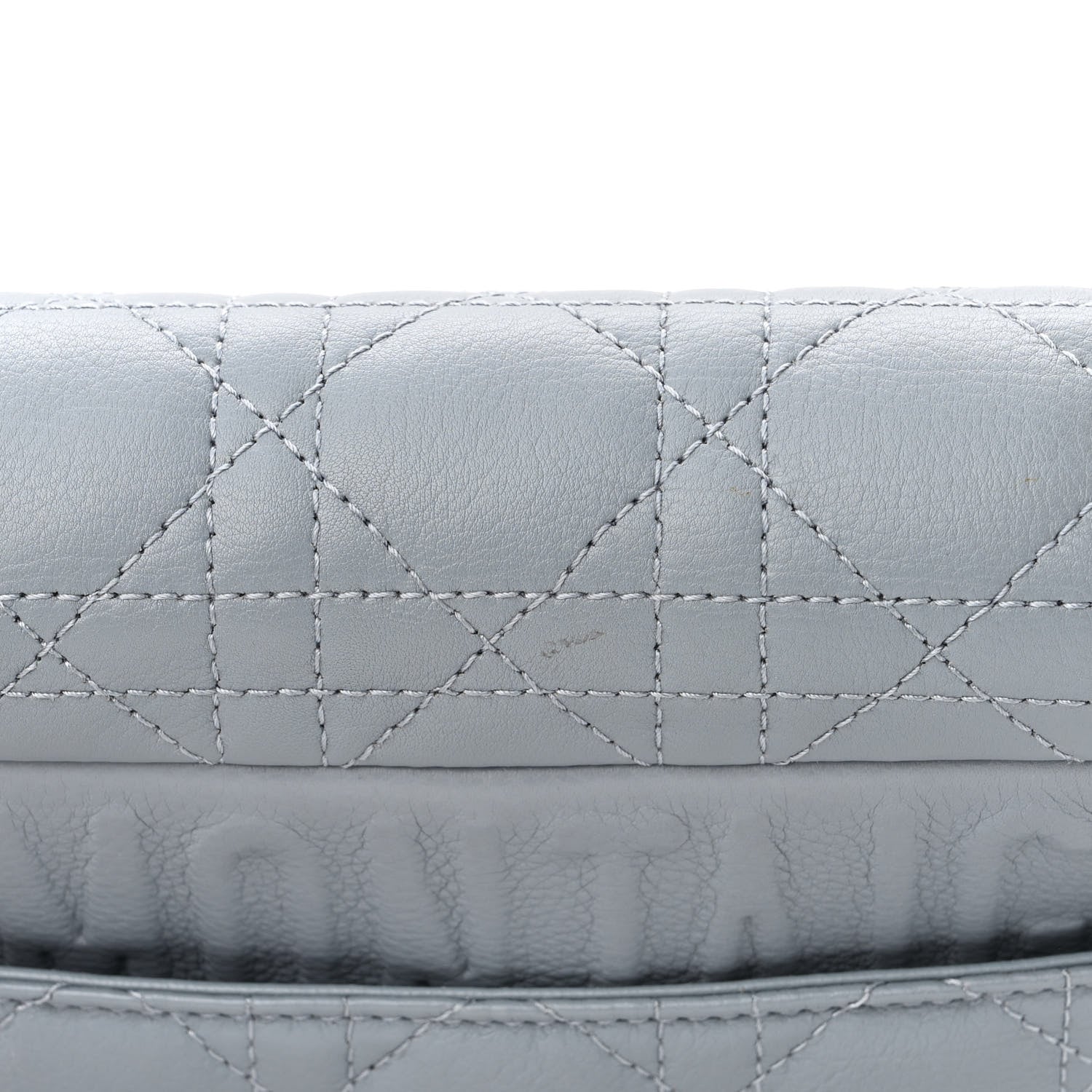 Christian Dior Supple Calfskin Cannage Medium Caro Bag Ethereal Grey 13 of 13