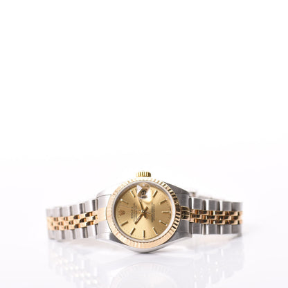 Rolex Stainless Steel 18K Yellow Gold 26mm Oyster Perpetual Datejust Watch Champagne 79173 2 of 6