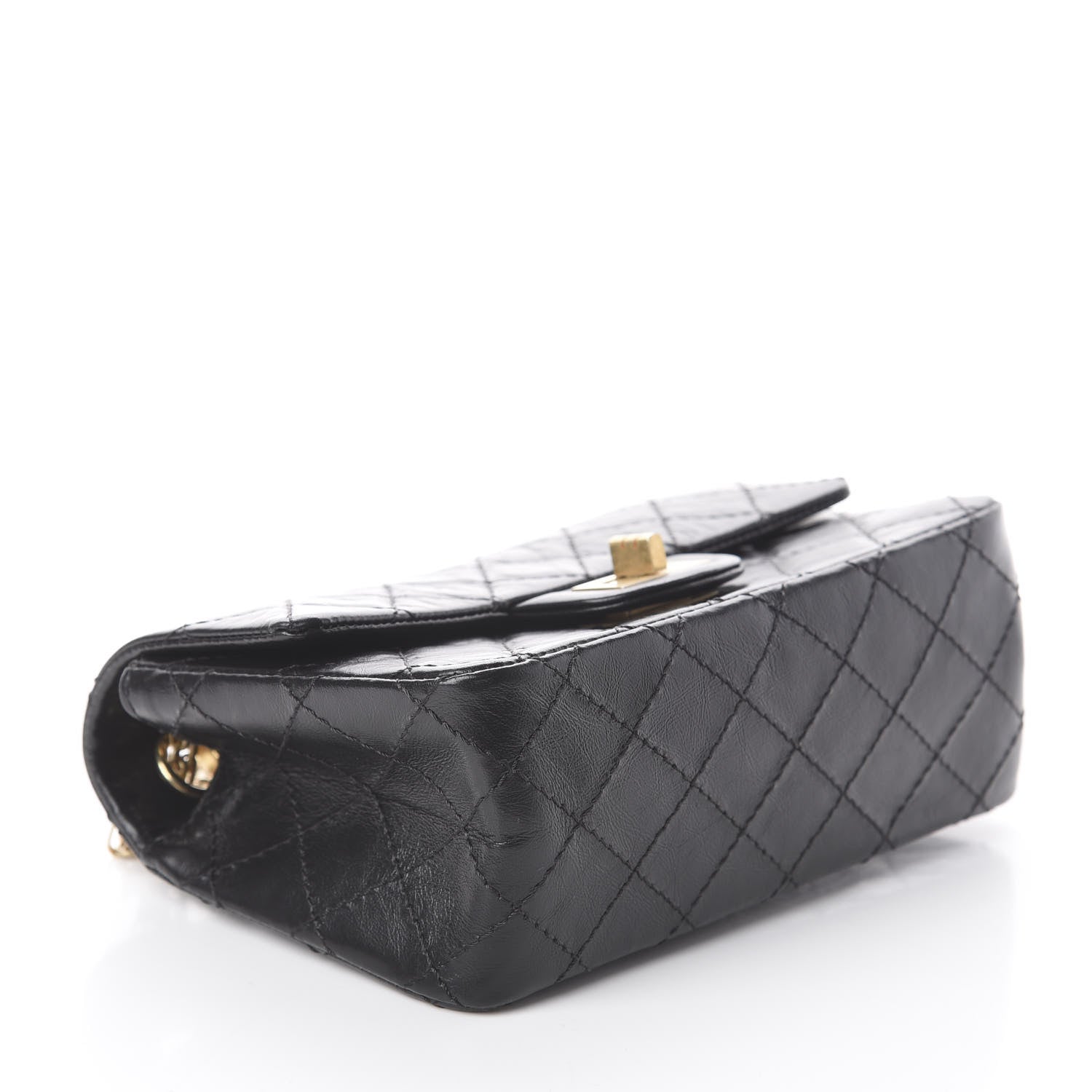 Chanel Aged Calfskin Quilted 2.55 Reissue Mini Flap Black 3 of 8