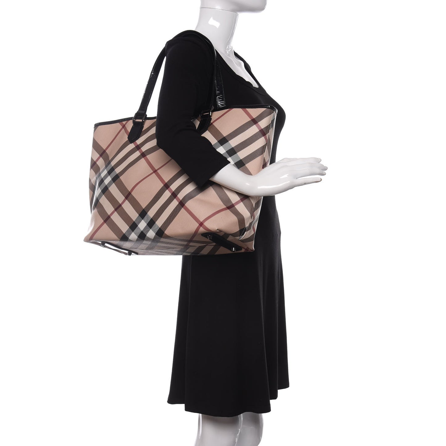 Nova Check Large Nickie Tote Black