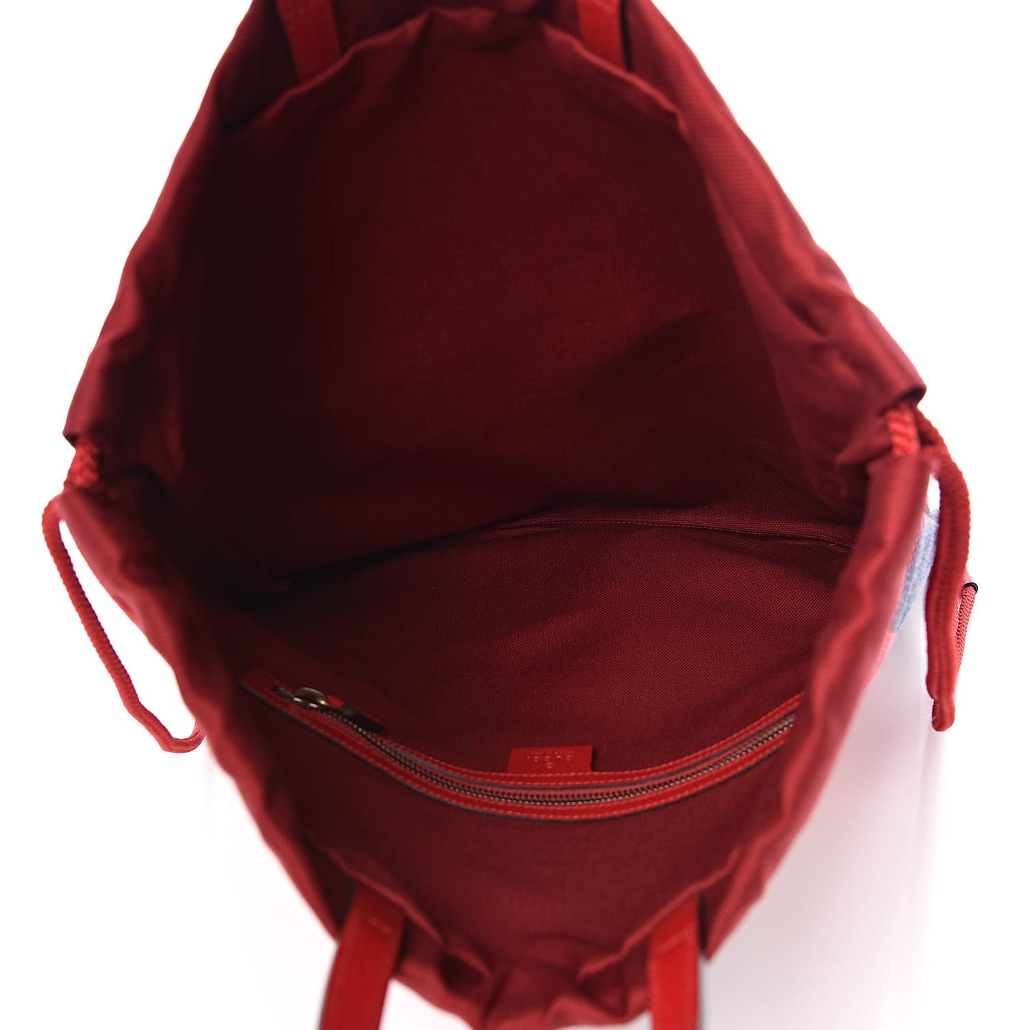 Canvas Logo Sylvie Stripe Drawstring Backpack Red