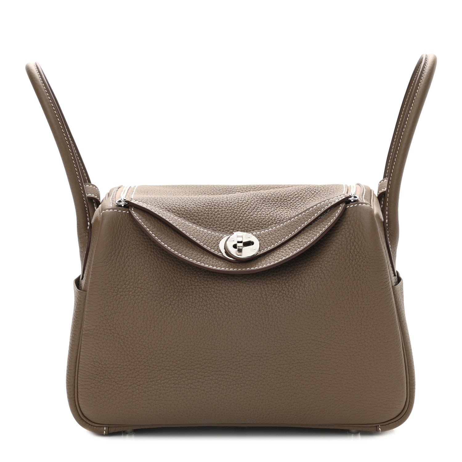 Hermes Taurillon Clemence Lindy 26 Etoupe 1 of 9