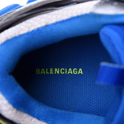 Balenciaga Mesh Nylon Mens Track Sneakers 42 Blue Grey Yellow 10 of 13