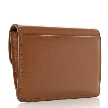 Celine Shiny Calfskin Triomphe Flap Card Holder Bronze 3 of 8
