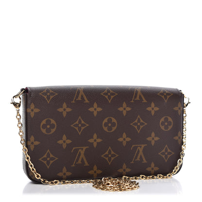 Louis Vuitton Monogram Pochette Felicie Chain Wallet Fuchsia 3 of 9