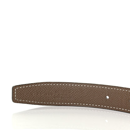 Hermes Swift Epsom 24mm Mini Constance H Belt 85 Black Etoupe 4 of 4