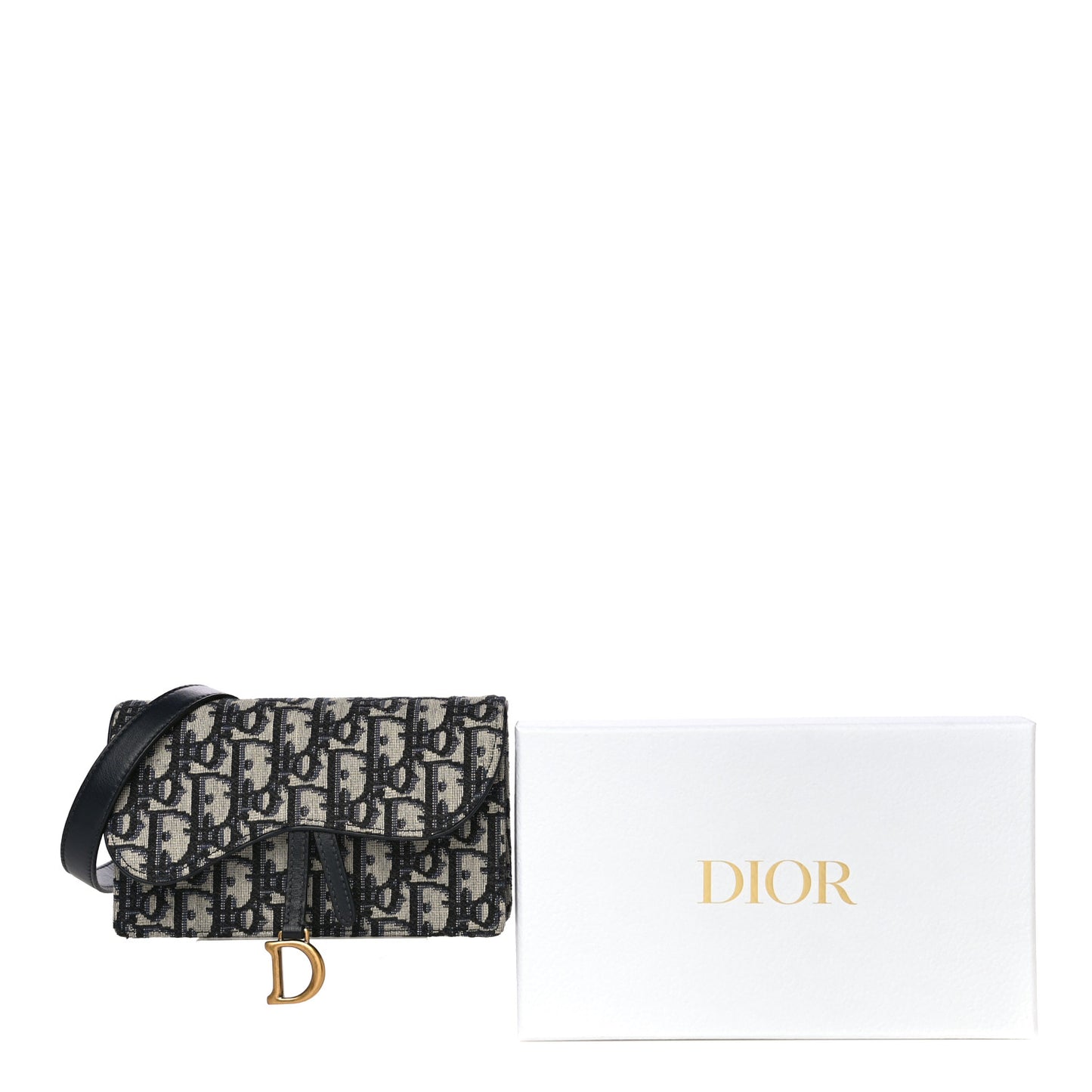 Oblique Saddle Belt Bag Blue