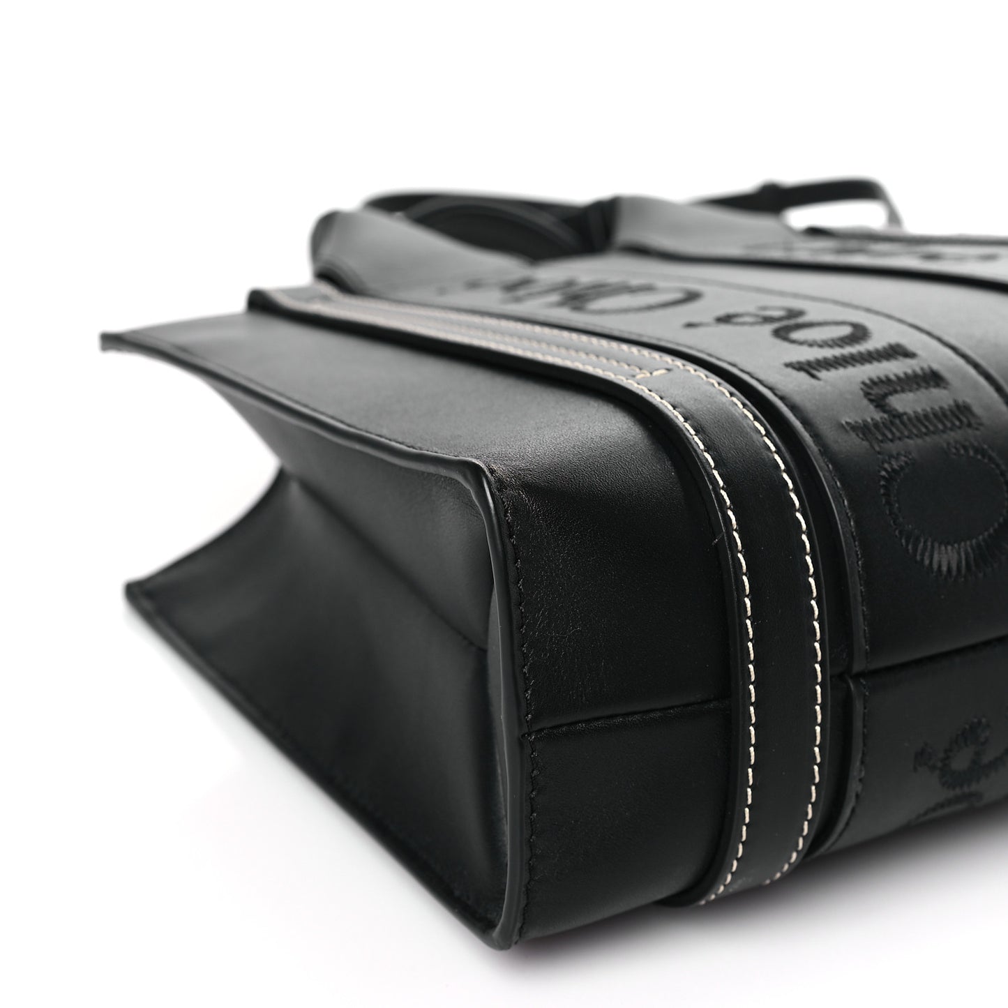 Calfskin Small Woody Tote Black