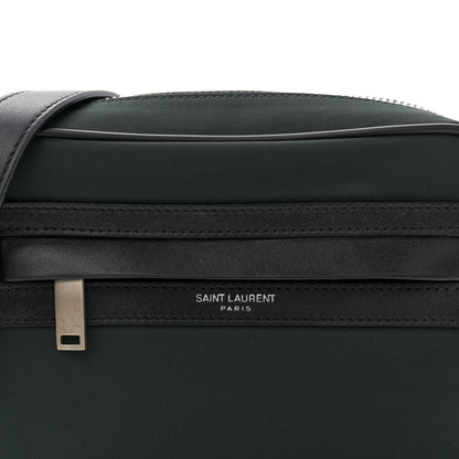 Saint Laurent Lambskin Nylon Small Camp Camera Bag Dark Green 8 of 11