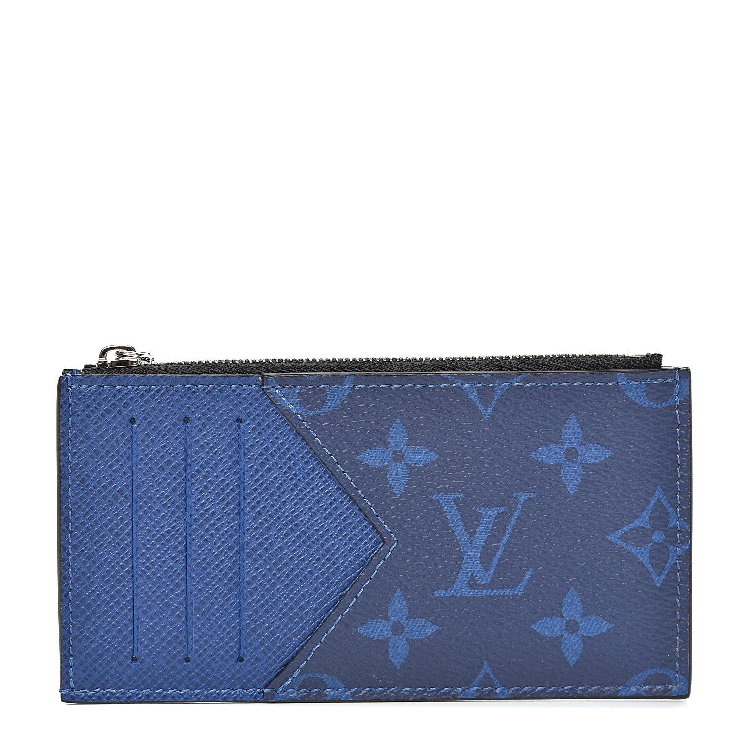 Louis Vuitton Monogram Taiga Coin Card Holder Cobalt 1 of 8