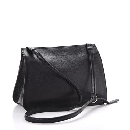 Gucci Pebbled Calfskin Medium Bamboo Daily Flap Shoulder Bag Black 3 of 7