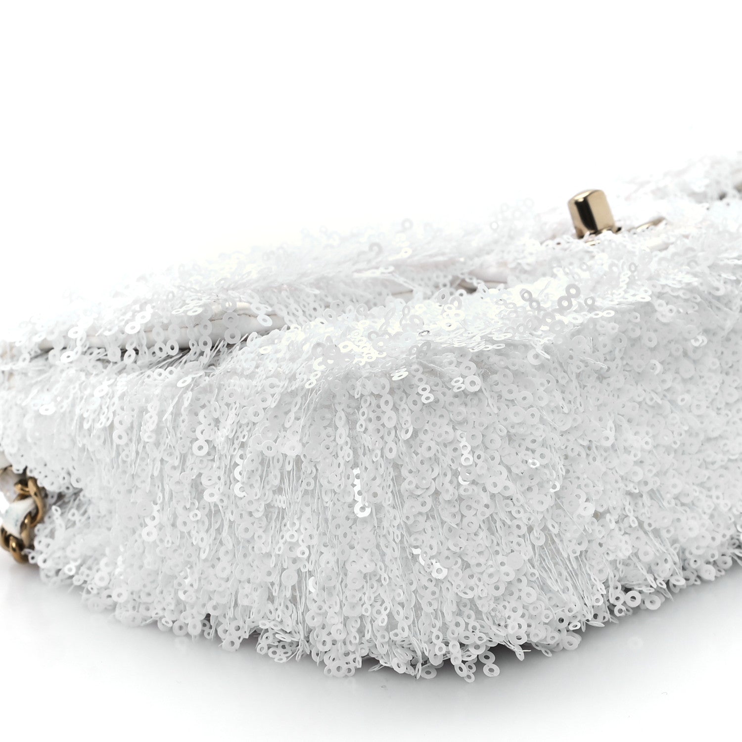 Chanel Sequin Mini Rectangular Flap White 9 of 11
