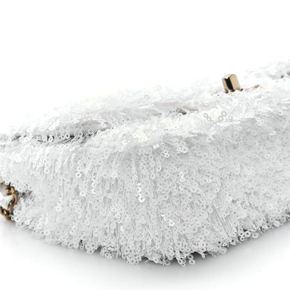 Chanel Sequin Mini Rectangular Flap White 9 of 11