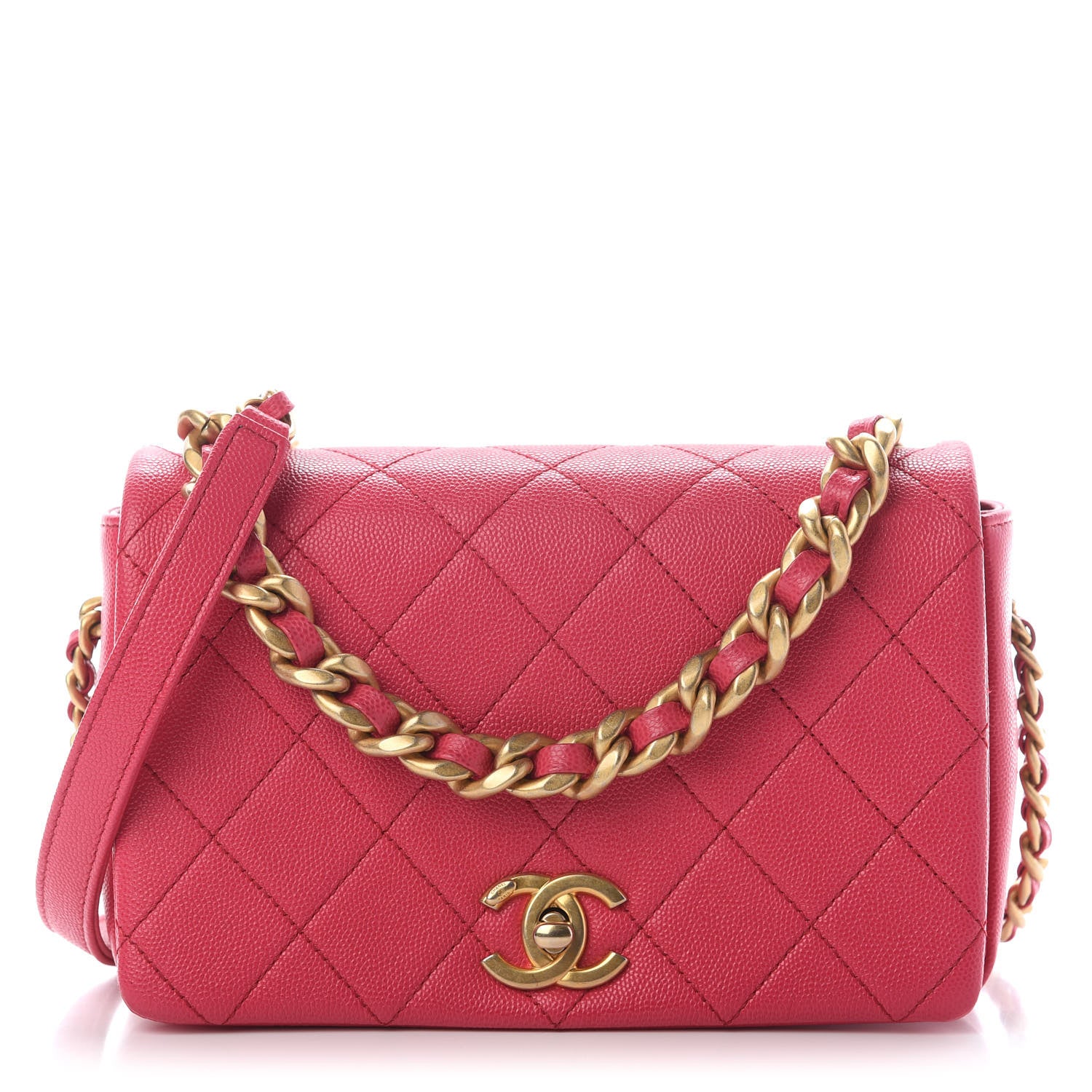 Chanel Caviar Quilted Small Fashion Therapy Flap Bag Pink 2 of 18