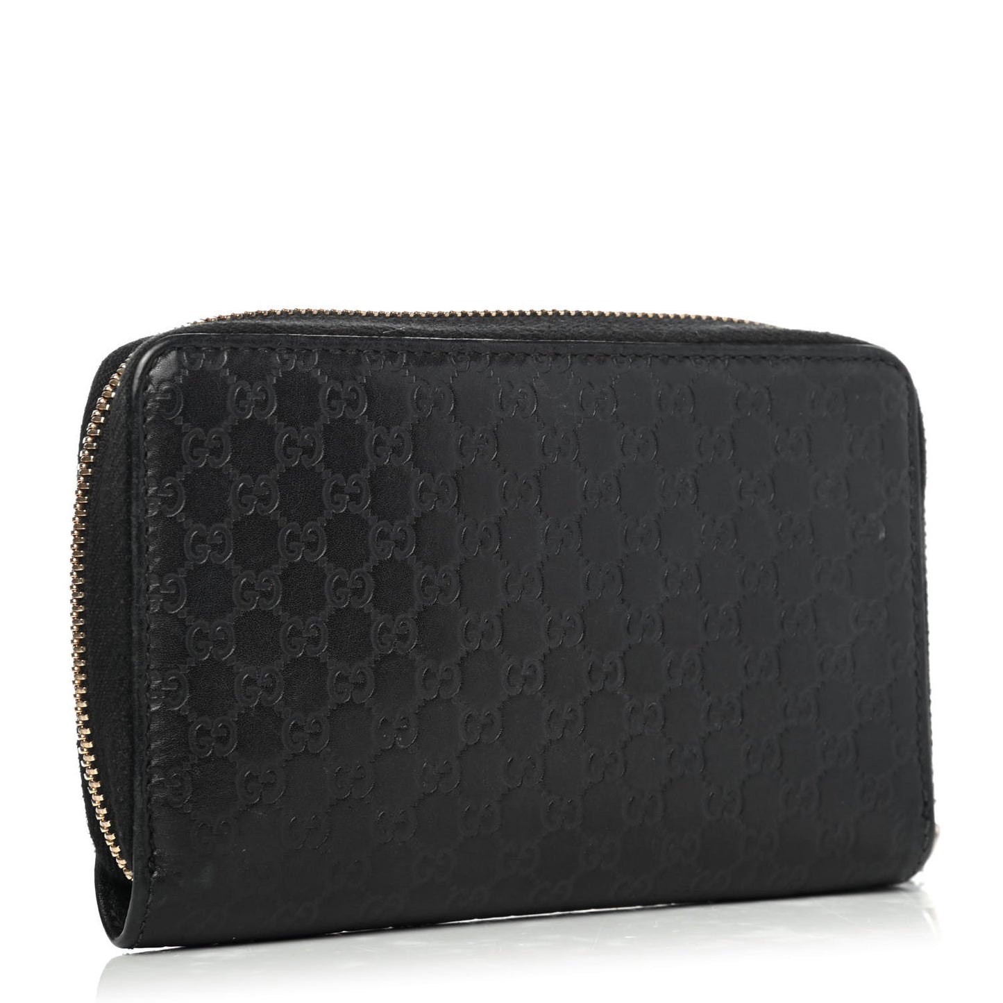 Soft Microguccissima Zip Around Organizer Wallet Black