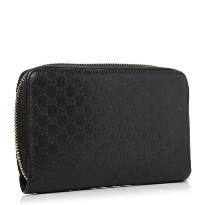 Gucci Soft Microguccissima Zip Around Organizer Wallet Black 2 of 4
