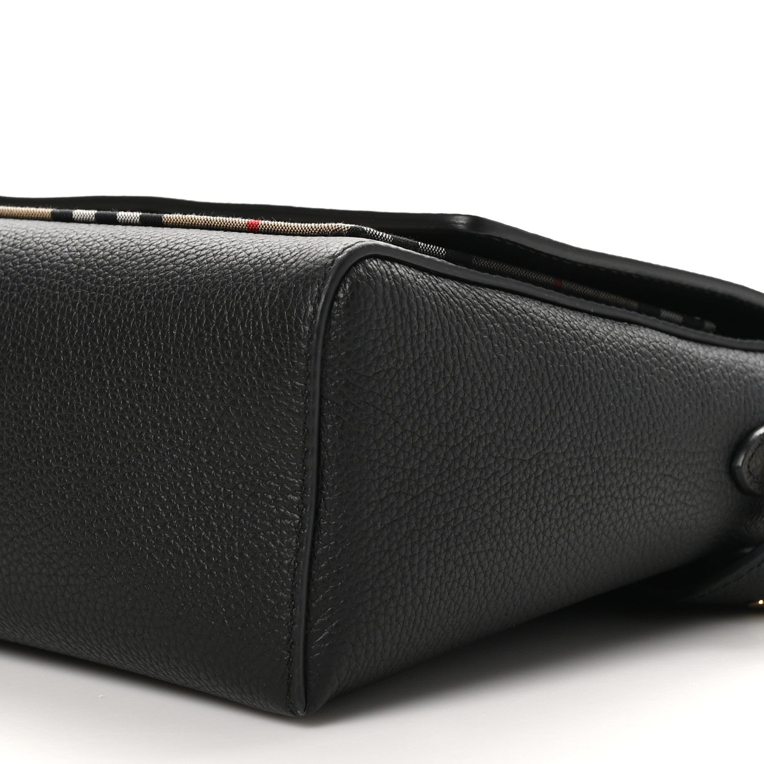 Burberry Grainy Calfskin Vintage Check Note Crossbody Bag Black 9 of 10