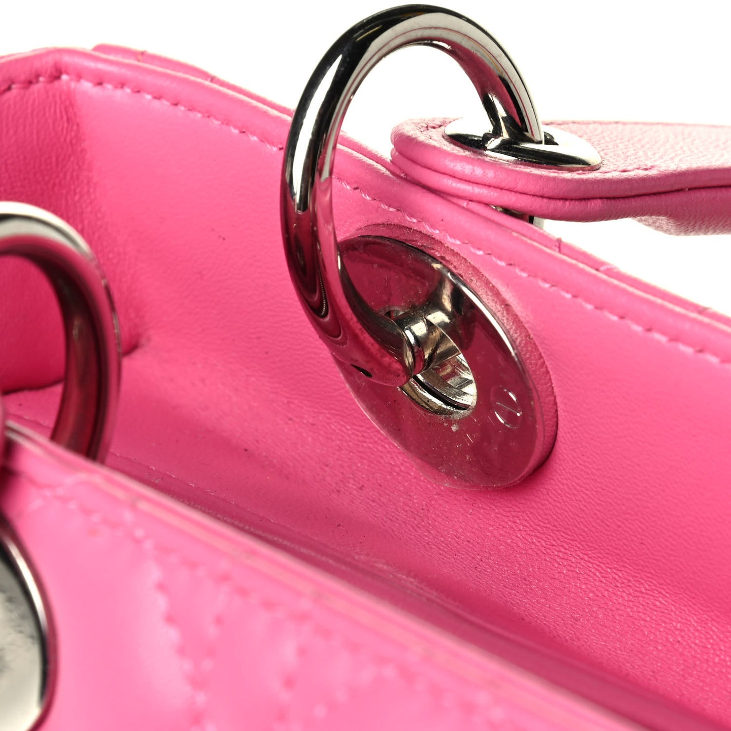 Lambskin Cannage Medium Lady Dior Pink