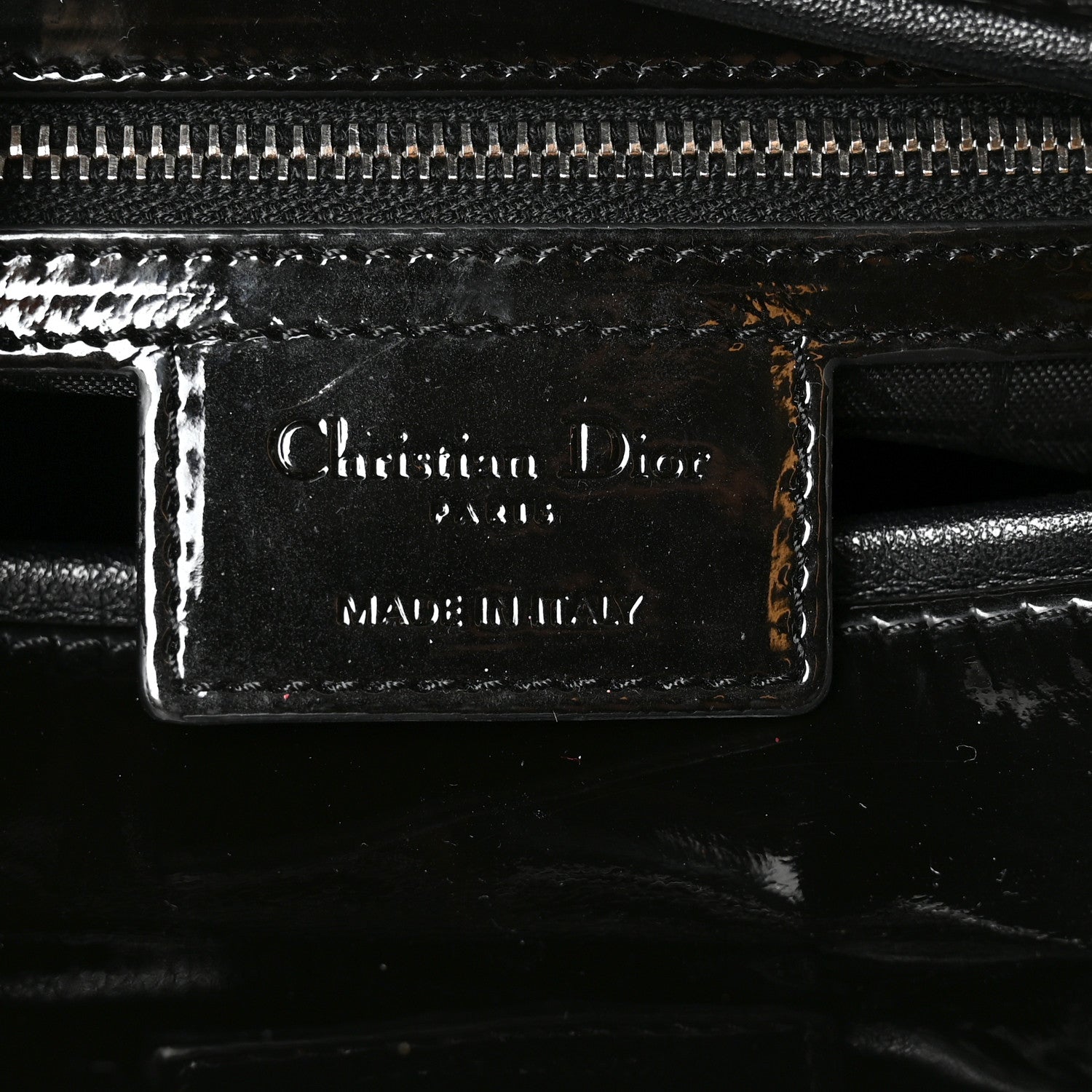 Christian Dior Patent Cannage Large Lady Dior Black 6 of 10