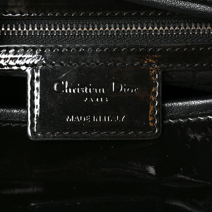 Christian Dior Patent Cannage Large Lady Dior Black 6 of 10