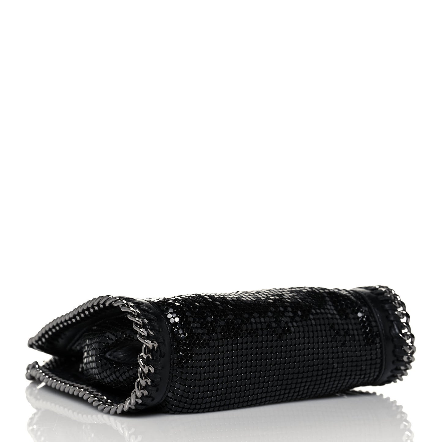 Crystal Stones Tiny Fold Over Falabella Black