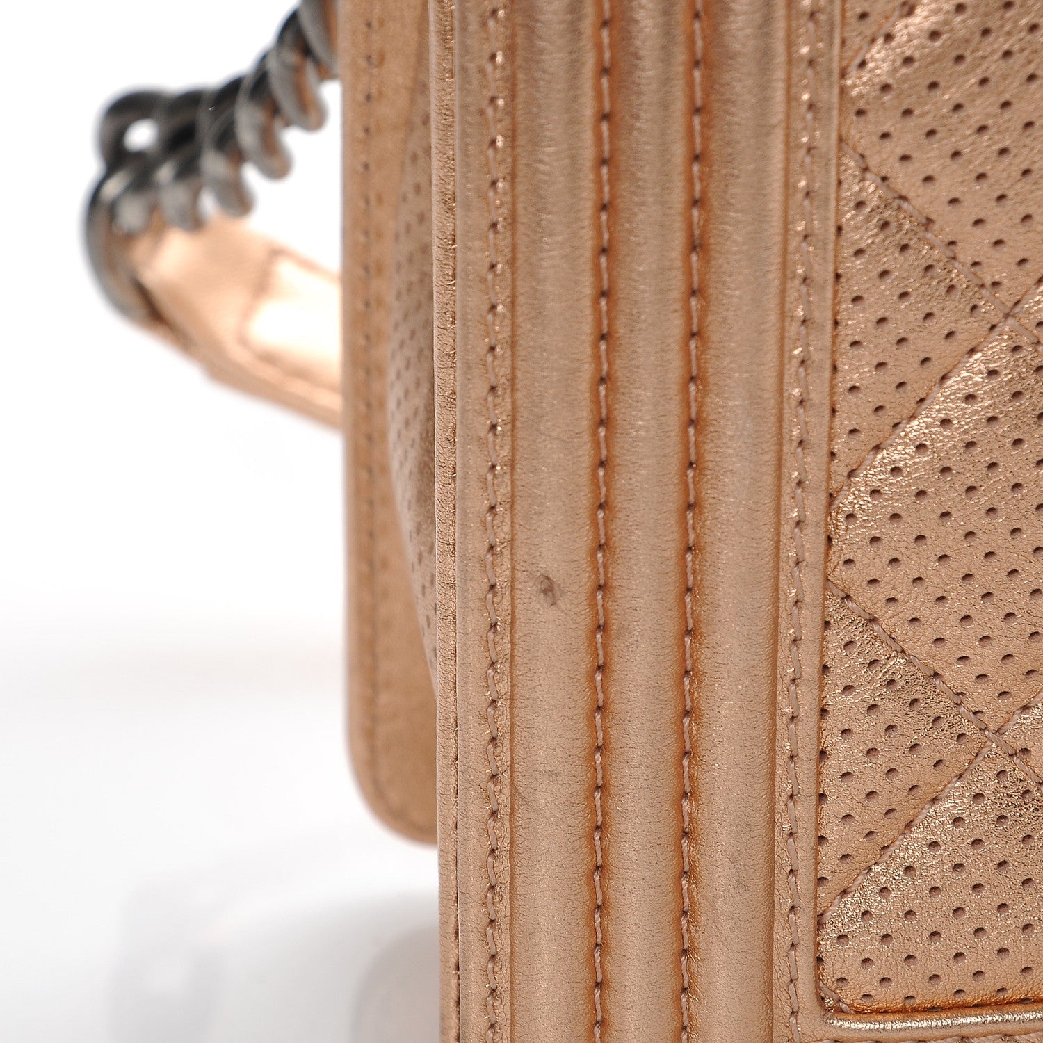 Chanel Perforated Lambskin New Medium Boy Flap Rose Gold 9 of 9