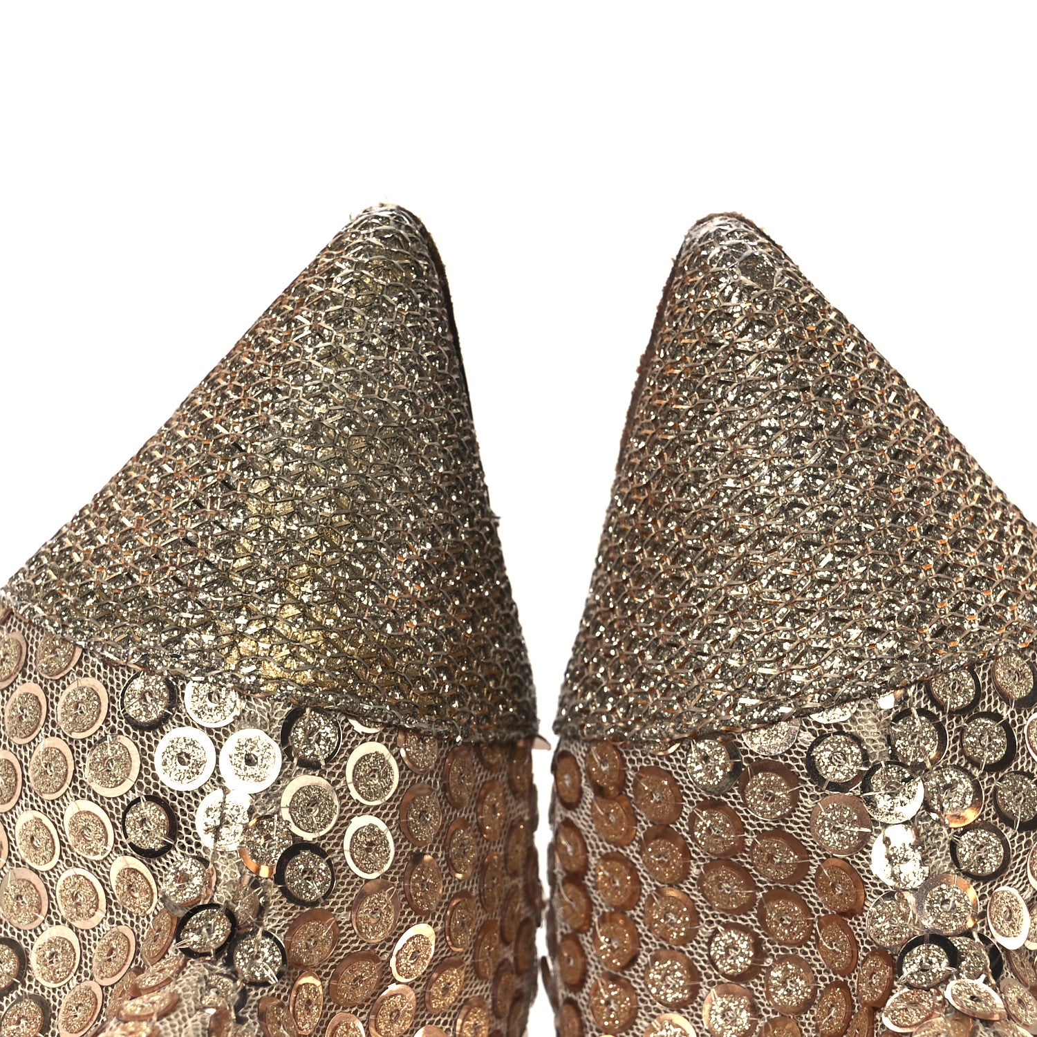 Christian Louboutin Glitter Diams Paillettes Gipsybootie 100 Ankle Boots 39 Nude 9 of 9