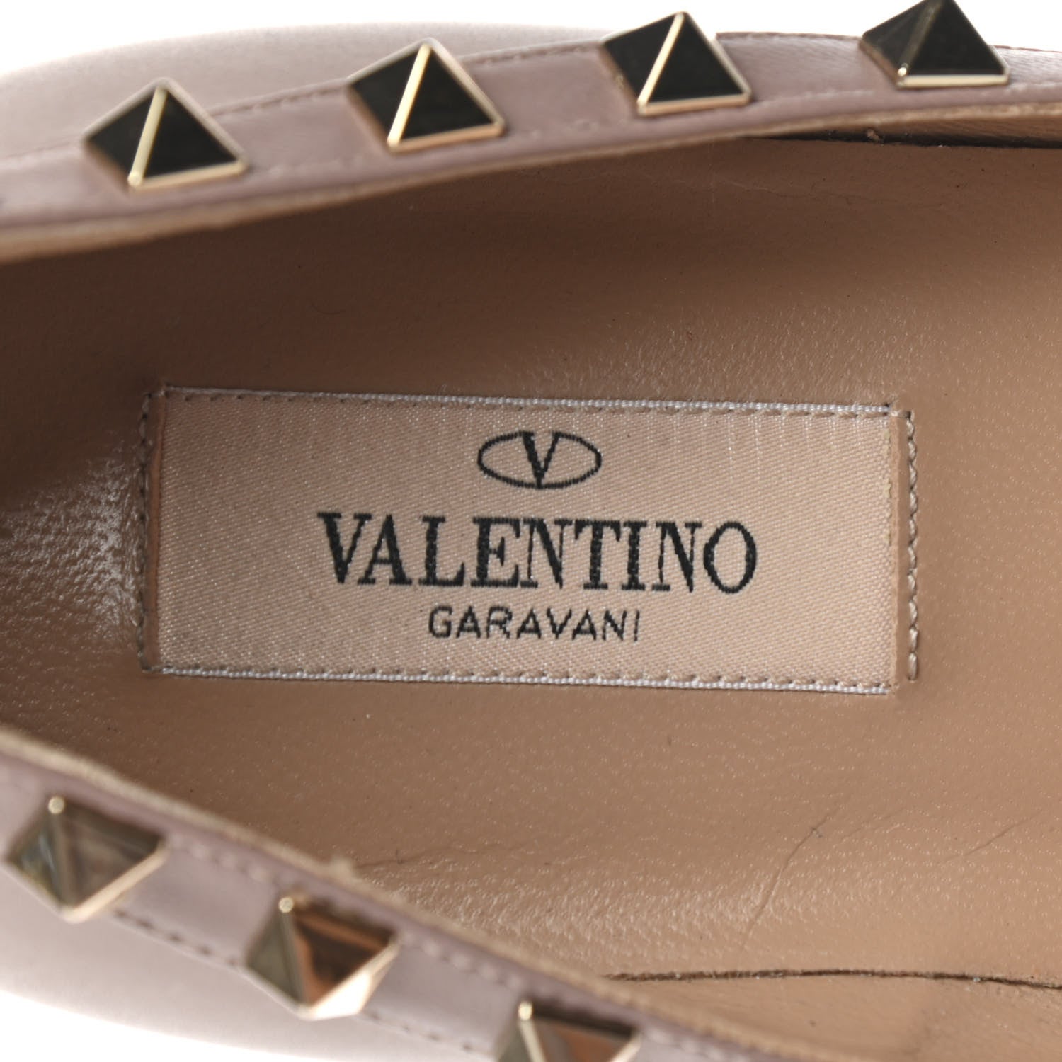 Valentino Garavani Nappa Rockstud Ballerina Flats 36 Poudre 7 of 7