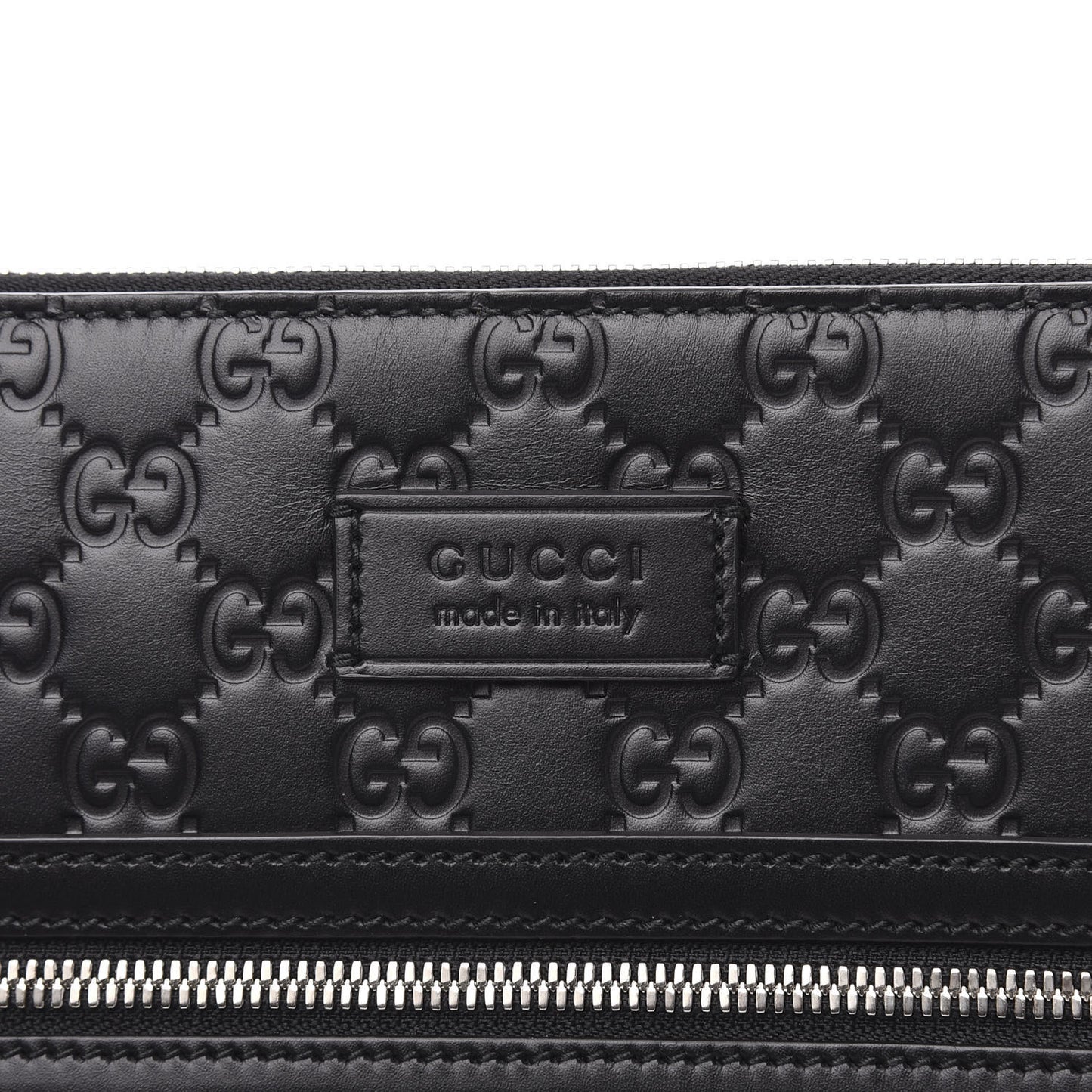 Guccissima Signature Medium Flat Messenger Bag Black