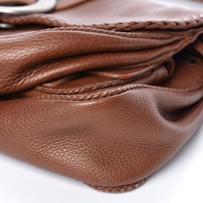 Christian Dior Calfskin Braided Gaucho Double Saddle Bag Brown 12 of 23