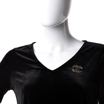 Chanel Gripoix Poured Glass CC Brooch Black Gold 2 of 4