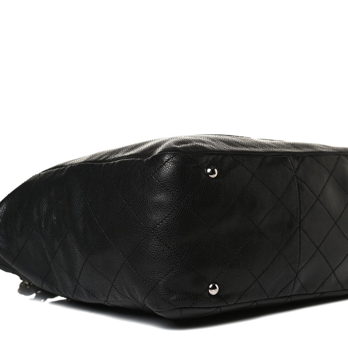 Soft Caviar Large Timeless CC Shopping Tote Black