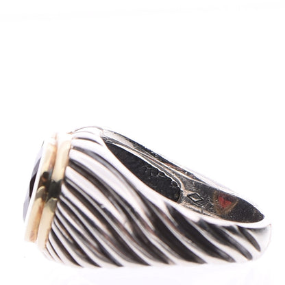 David Yurman Sterling Silver 14K Gold Garnet Heart Ring 57 8 5 of 6
