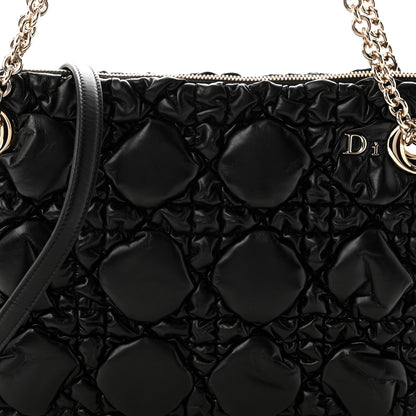 Christian Dior Calfskin Puffy Macrocannage Small Dior Crunchy Bag Black 8 of 11