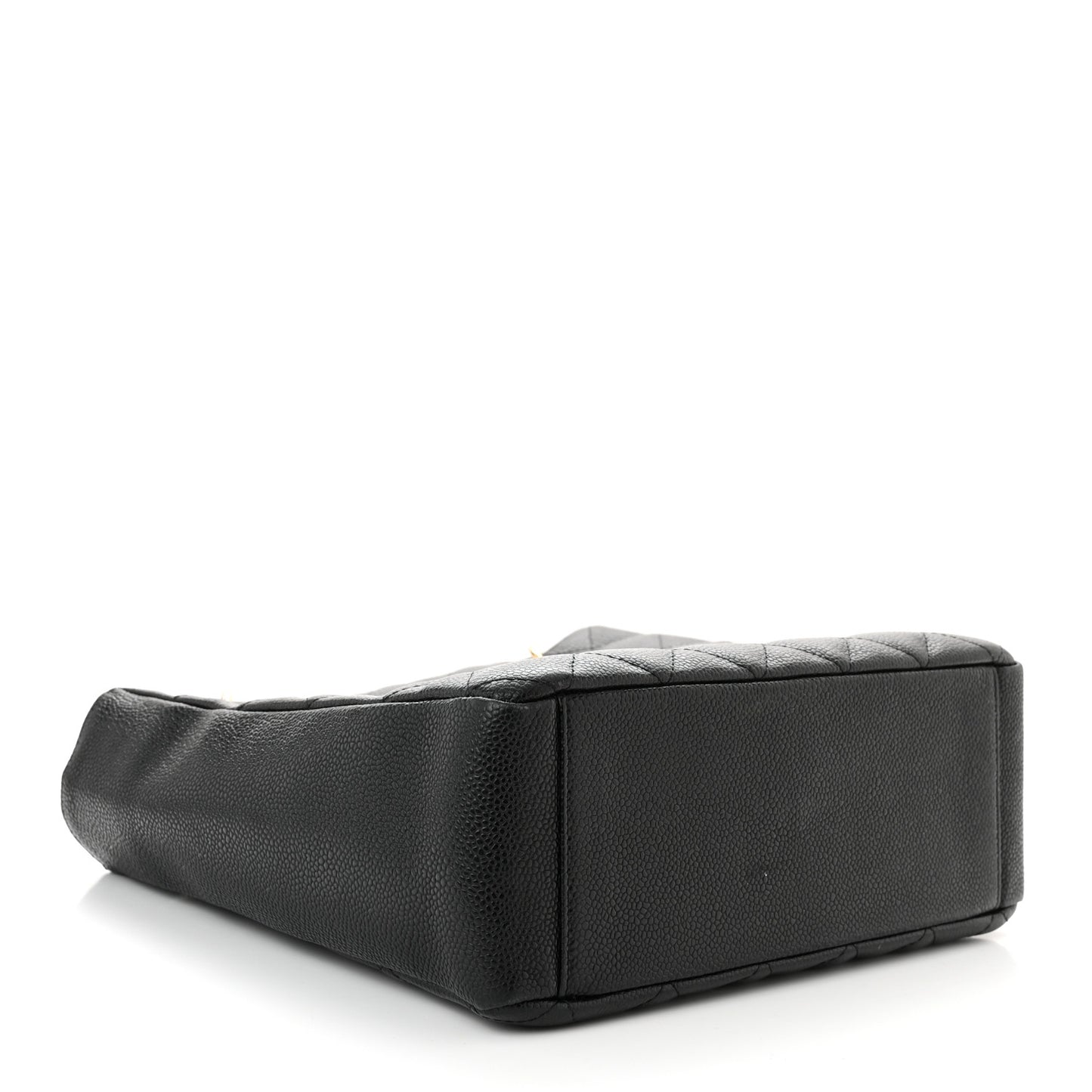 Caviar Quilted Petit Shopping Tote PST Black