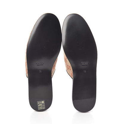 Gucci X MLB Monogram NY Yankees Embroidered Womens GG Slippers 36 Beige Ruggine 7 of 7