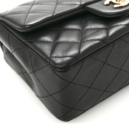 Chanel Lambskin Quilted Mini Rectangular Flap Black 12 of 14