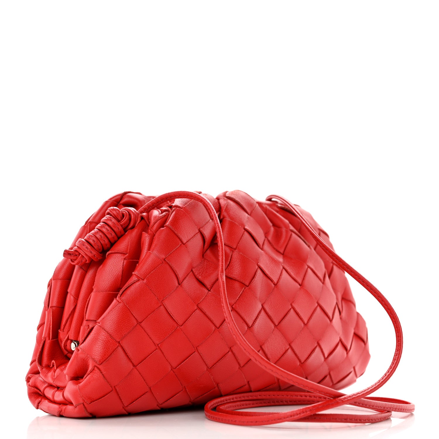 Bottega Veneta Nappa Intrecciato The Mini Pouch Bright Red 3 of 12