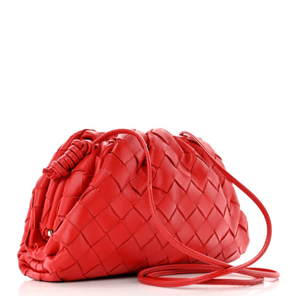 Bottega Veneta Nappa Intrecciato The Mini Pouch Bright Red 3 of 12