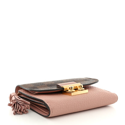 Louis Vuitton Damier Ebene Croisette Compact Wallet Magnolia 4 of 10