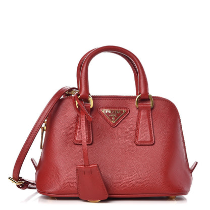 Prada Saffiano Lux Mini Promenade Tote Fuoco 1 of 7