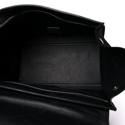 Celine Drummed Calfskin Suede Small Trapeze Black 4 of 15