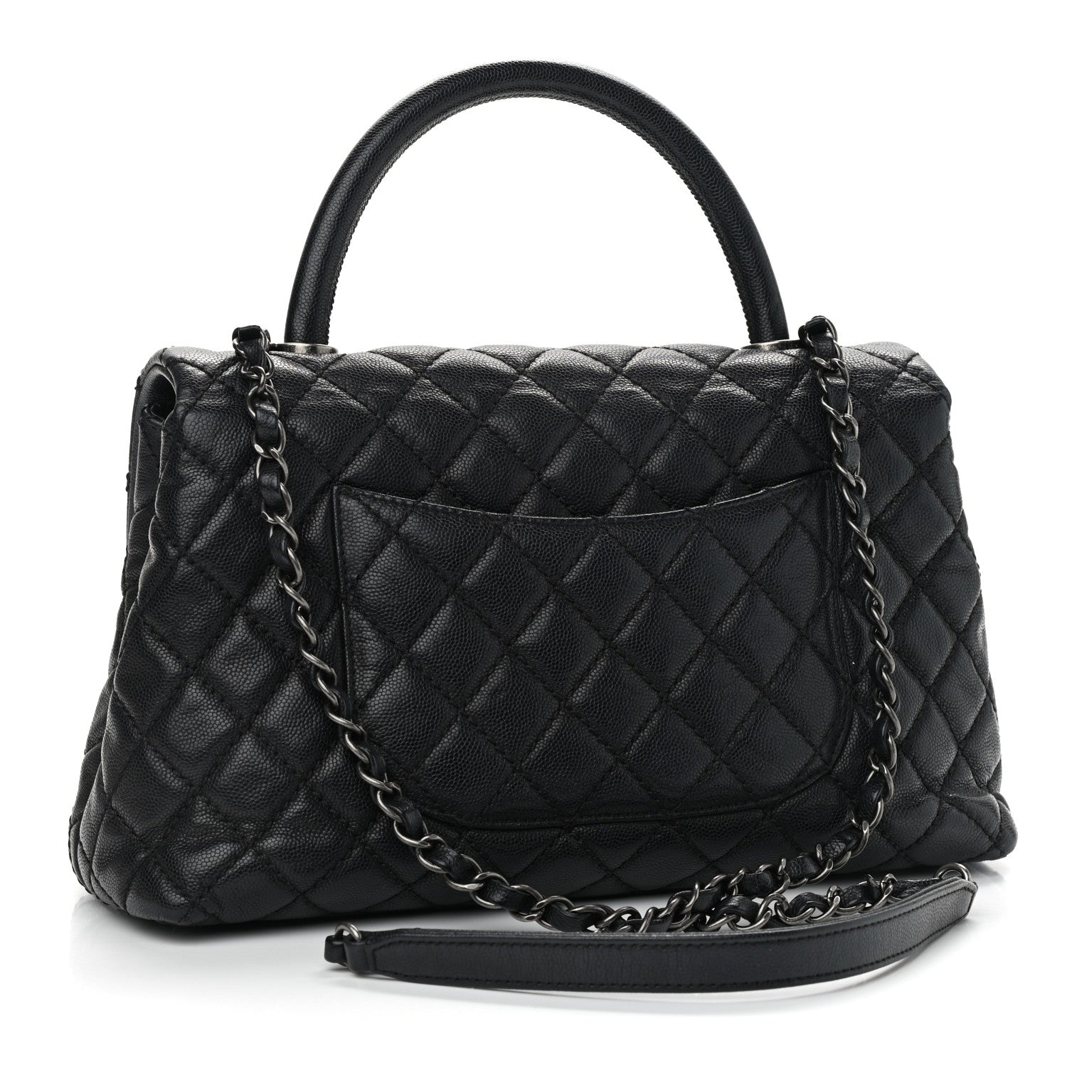 Chanel Caviar Quilted Small Coco Handle Flap Black 2 of 9