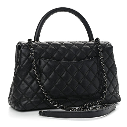 Chanel Caviar Quilted Small Coco Handle Flap Black 2 of 9