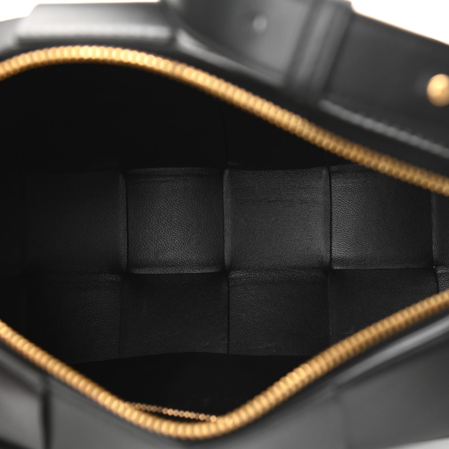 Lambskin Maxi Intrecciato Brick Cassette Bag Black