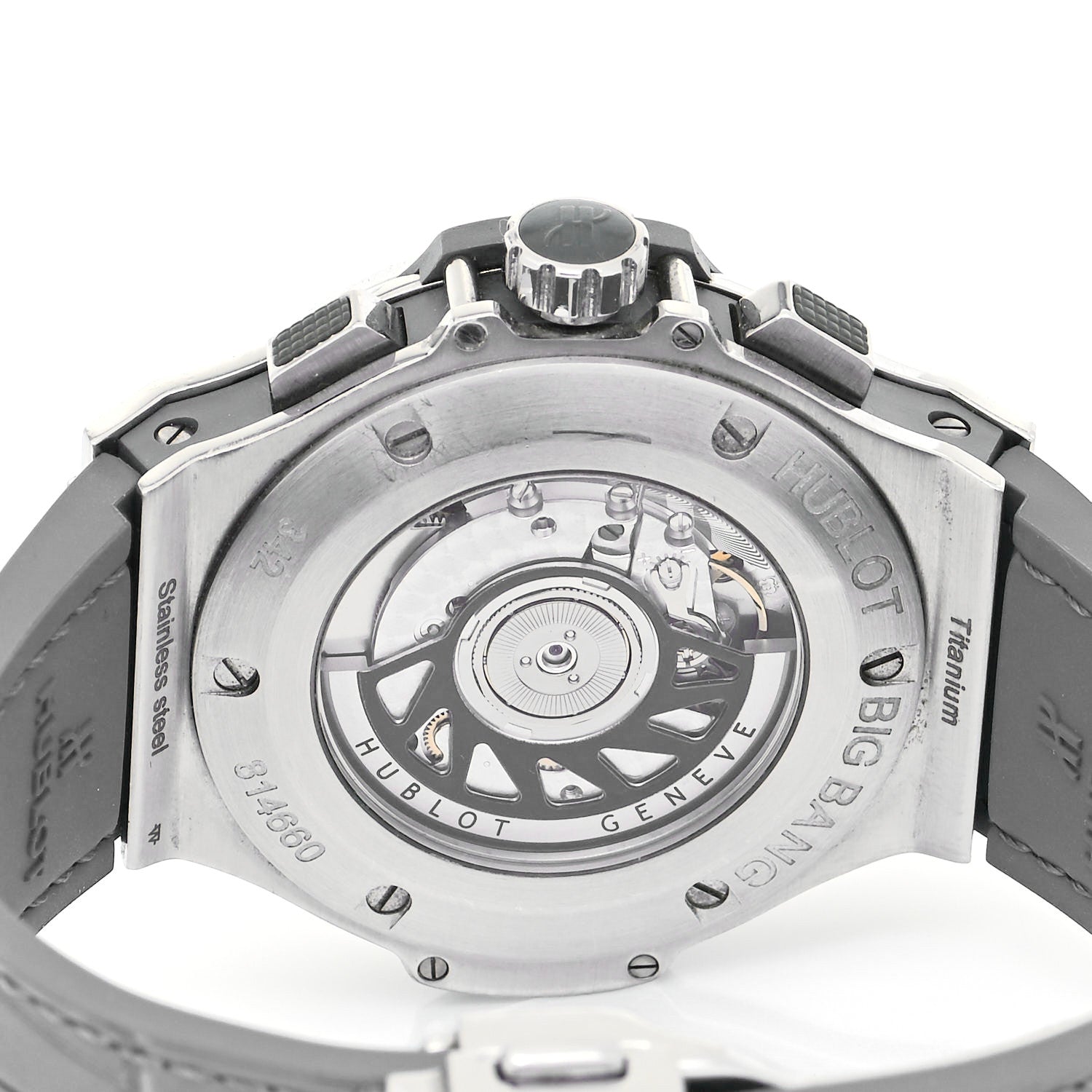 Hublot Stainless Steel Alligator Diamond Pave Bezel 41mm Big Bang Automatic Watch Grey 342.ST.5010.LR.1104 4 of 4